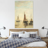 Vintager Hafen Schifffahrtsgesellschaft Schifffahr Leinwanddruck (Insitu (Schlafzimmer))