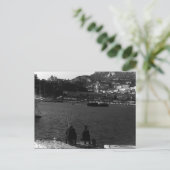 Vintager Hafen von Monaco Postkarte (Stehend Vorderseite)