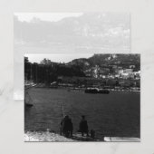 Vintager Hafen von Monaco Postkarte (Vorne/Hinten)