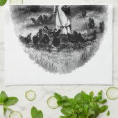 Vintager HähnchenBauer Geschirrtuch (Gefaltet)