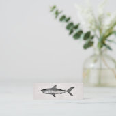 Vintager Hai Mini Visitenkarte (Stehend Vorderseite)