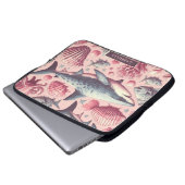 Vintager Hai nahtlos Laptopschutzhülle (Vorne Knopf)