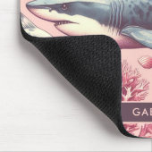 Vintager Hai nahtlos Mousepad (Ecke)