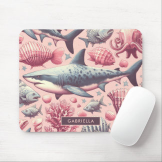 Vintager Hai nahtlos Mousepad