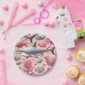 Vintager Hai nahtlos Pappteller (Party)