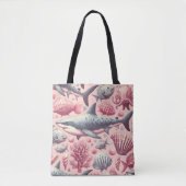 Vintager Hai nahtlos Tasche (Vorderseite)