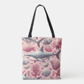 Vintager Hai nahtlos Tasche (Rückseite)