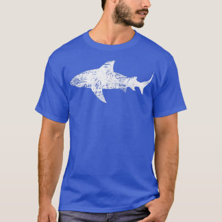 Vintager Hai SilhouetteHammerhead Shark Tiger Sha T-Shirt