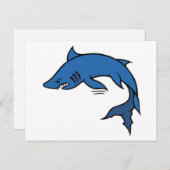 Vintager Hai Tattoo Art Postkarte (Vorne/Hinten)