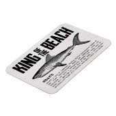 Vintager Hai und Definition Beach King Magnet (Linke Seite)