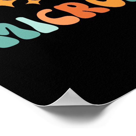 Vintager Halbkaffee Halbmikrobiologe Poster (Ecke)