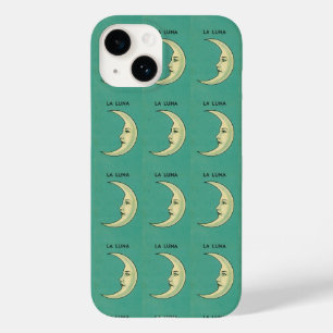 Vintager Halbmond Gelbe aquamarine Luna Case-Mate iPhone 14 Hülle
