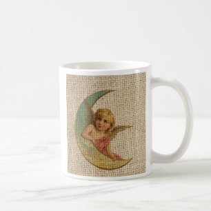 Vintager Halbmond viktorianischer Engel Kaffeetasse