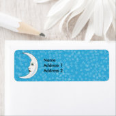 Vintager Halbmond Weißer Mond Gesicht Weißsterne (Insitu)