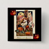 Vintager Halloween-Albtraum Button (Vorderseite)