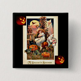 Vintager Halloween-Albtraum Button