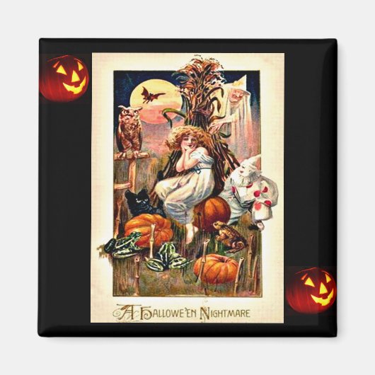 Vintager Halloween-Albtraum Magnet (Vorne)