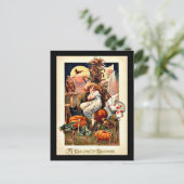 Vintager Halloween-Albtraum Postkarte (Stehend Vorderseite)
