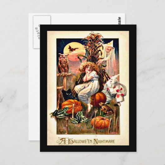 Vintager Halloween-Albtraum Postkarte (Vorne/Hinten)
