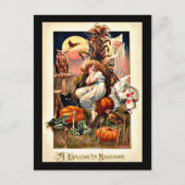 Vintager Halloween-Albtraum Postkarte (Vorderseite)