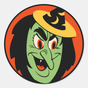 Vintager Halloween-Aufkleber Runder Aufkleber