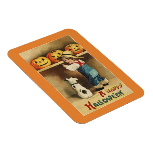Vintager Halloween Boy Magnet (Rechte Seite)