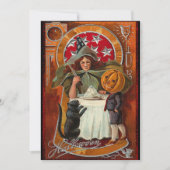 Vintager Halloween-Casting-Zauber mit Wand (Vorderseite)