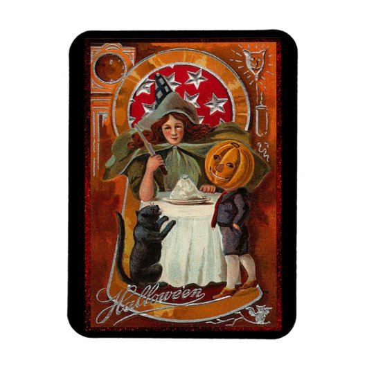 Vintager Halloween-Casting-Zauber mit Wand Magnet (Vertikal)