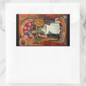 Vintager Halloween-Casting-Zauber mit Wand Rechteckiger Aufkleber (Tasche)