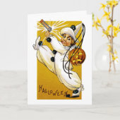 Vintager Halloween Clown Karte (Gelbe Blume)