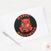 Vintager Halloween Devil Happy Halloween Sticker (Umschlag)