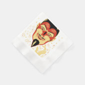 Vintager Halloween Devil Head #2 Serviette (Ecke)