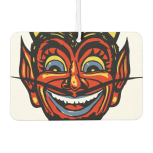 Vintager Halloween Devil Head Autolufterfrischer
