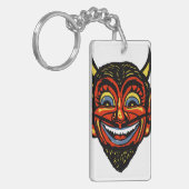 Vintager Halloween Devil Head Schlüsselanhänger (Vorderseite links)