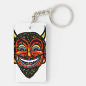 Vintager Halloween Devil Head Schlüsselanhänger (Rückseite)
