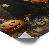 Vintager Halloween-Digitaldruck Poster (Ecke)