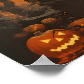 Vintager Halloween-Digitaldruck Poster (Ecke)
