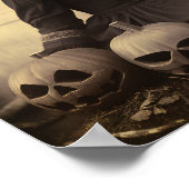 Vintager Halloween-Digitaldruck Poster (Ecke)