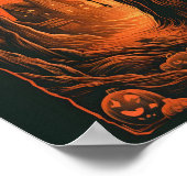 Vintager Halloween-Digitaldruck Poster (Ecke)