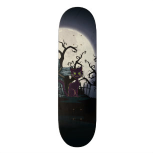 Vintager Halloween-Friedhof Skateboard