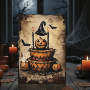 Vintager Halloween-Geburtstag Karte