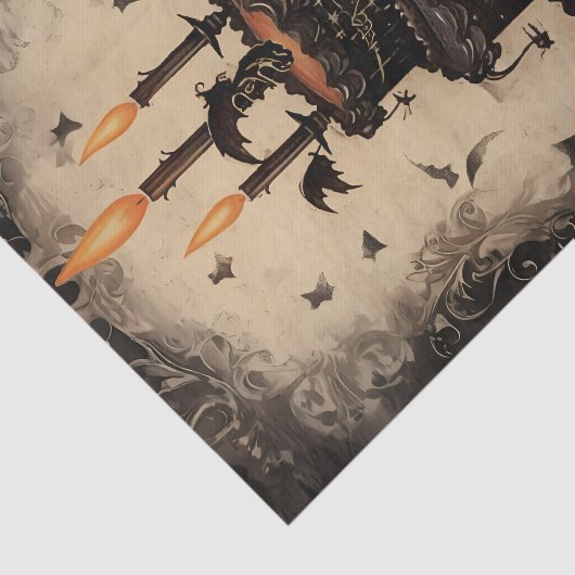 Vintager Halloween-Geburtstagskuchen Seidenpapier (Ausschnitt)