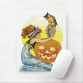 Vintager Halloween-Glamour Mousepad (Mit Mouse)