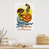 Vintager Halloween-Glamour Poster (Küche)