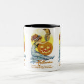 Vintager Halloween-Glamour Zweifarbige Tasse (Mittel)