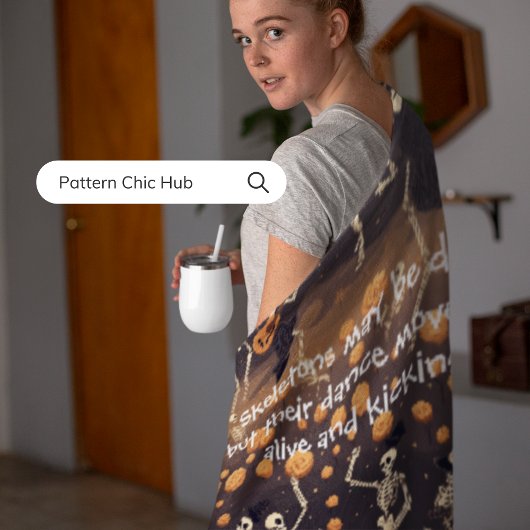 Vintager Halloween Gothic Skeleton Dance Moderne Fleecedecke