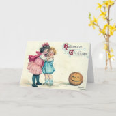 Vintager Halloween-Gruß Karte (Gelbe Blume)