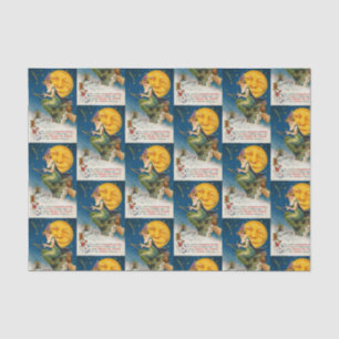 Vintager Halloween-Hexemond deckte Partygewebe mit Seidenpapier