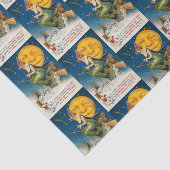 Vintager Halloween-Hexemond deckte Partygewebe mit Seidenpapier (Ausschnitt)