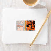 Vintager Halloween-Hexentanz Adressaufkleber (Insitu)